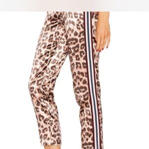 MOTHER Leopard Print Joggers, Size Small.